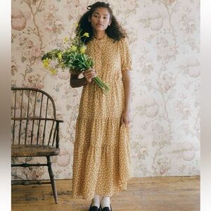 Christy Dawn Floral Elle Dress in Mustard Seed (Size M)